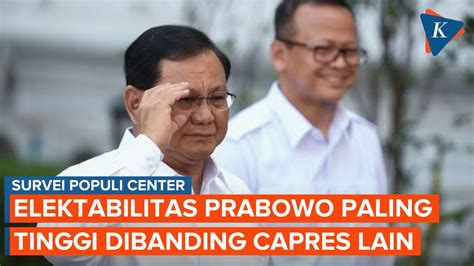 Survei Populi Center Prabowo Raih Elektabilitas Tertinggi Disusul