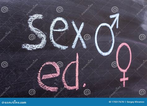 School Blackboard With Text SEX ED Stock Photo Image Of Information