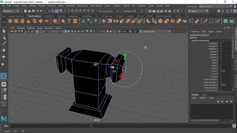 Como Usar Autodesk Maya 2020 Herramienta De Extruccion O Extrude Tool Youtube