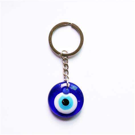 Porte Cl S Pendentif Il Bleu En Verre Esth Tique Bijoux Mauvais Il