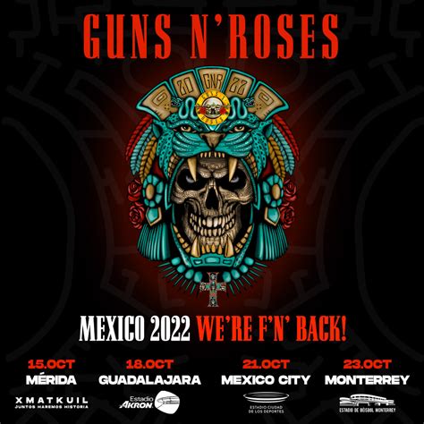 Aquí las nuevas fechas de Guns N Roses en México para 2022