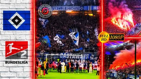 55 000 HSV FANS BOUNCING CELEBRATE WIN IN VOLKSPARKSTADION Hamburger