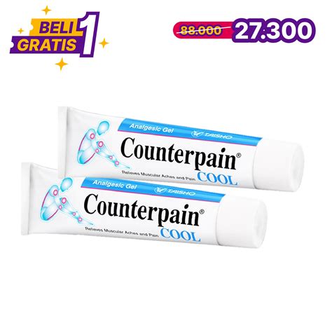 Counterpain Cool Gel 15 G Counterpain Cool Gel 15 G Kegunaan Efek