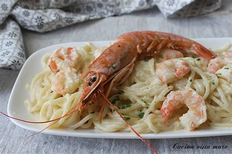 Spaghetti Alla Carbonara Di Gamberi Dello Chef