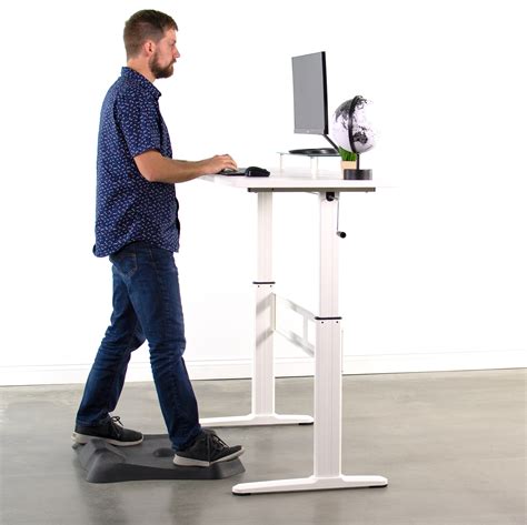 Manual Crank Stand Up Height Adjustable Desk Frame Workstation With