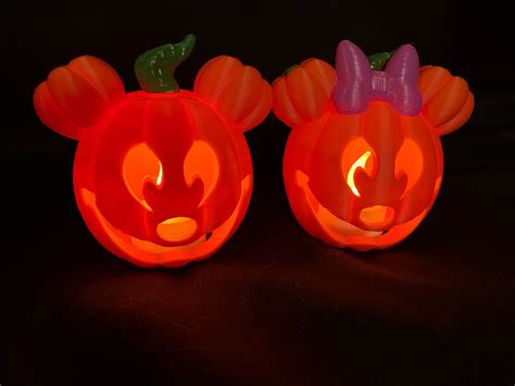 Mickey And Minnie Pumpkin Lights By Valkyrie Forge Download Free Stl