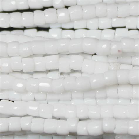 12 0 Czech Three Cut Seed Bead Opaque White Garden Of Beadin