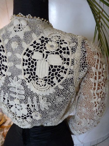 Gorgeous Edwardian Irish Crochet Lace Blouse Ca 1910 Crochet Lace