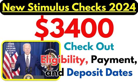 3400 Stimulus Checks 2024 Check Out Eligibility Payment And Deposit