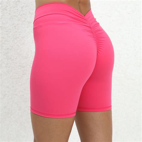 Womens Booty Shorts High Waisted Yoga Shorts Ruched Butt Lifting Sports Gym Workout Running Hot