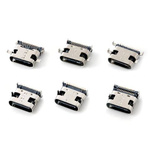 Type C 24pin Connector Vertical Smt Female 24p Usb Type C Connectors