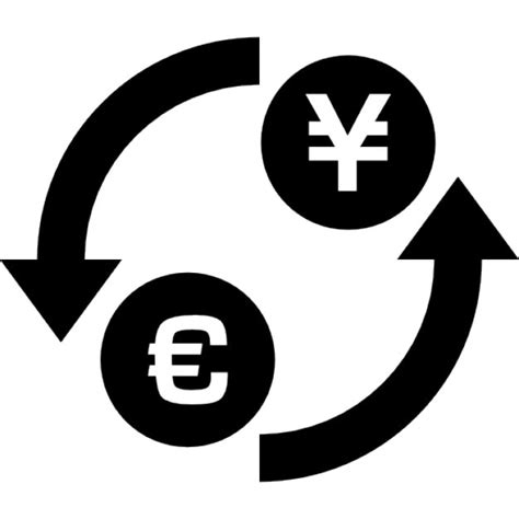 Yen Dollar Geld Wisselen Symbool Met Pijlen Cirkel Iconen Gratis Download