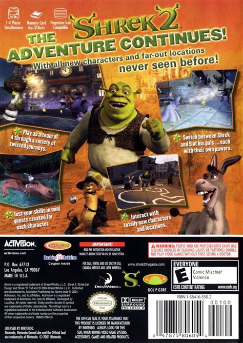 Shrek 2 Para Gamecube 2004