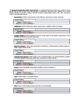 Functional Communication Profile Revised Fcp R Template By Kobow