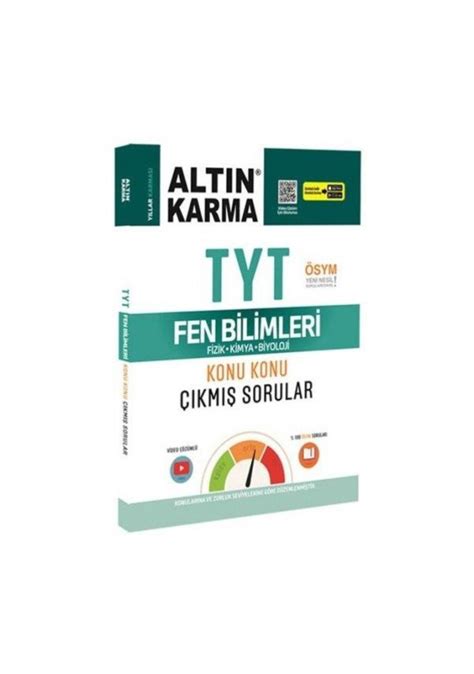 Tyt Fen Bilimleri Çıkmış Sorular Altın Karma Fiyatları ve Özellikleri