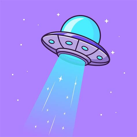 Pixel Art UFO In The Night Alien Spaceship Flying With, 51% OFF