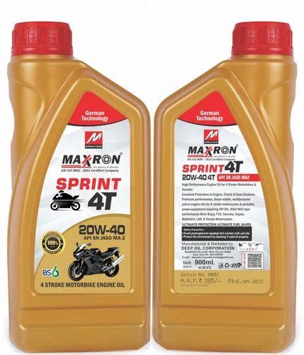 W Maxxron T Engine Oil Bike Oil Bottle Of Ml At Rs Litre