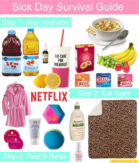 Sick Day Survival Guide Sick Day Tips What To Do When Youre Sick Sick Day Ideas 3 Steps