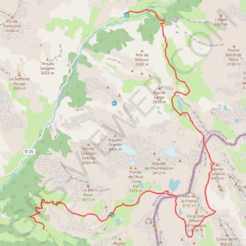 Trace GPS Lac 9 couleurs Ubaye itinéraire parcours