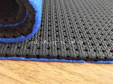 Blue Breathable Perforated Fade Resistant Sharkskin Nylon Fabric Sbr