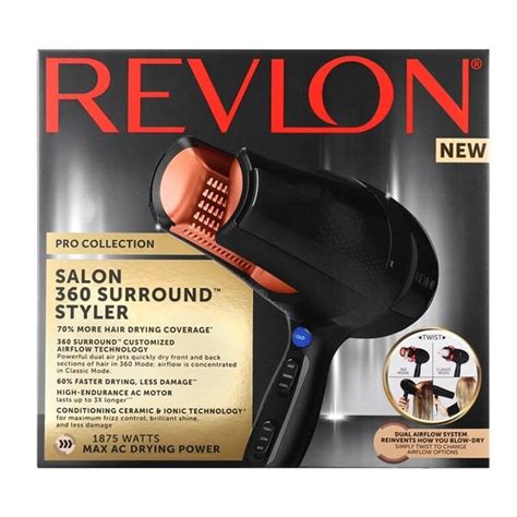 Revlon Accessories Revlon Pro Collection 1875w 360 Surround Styler Unique Hair Dryer Best