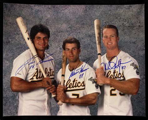 Lot Detail 1990 S Mark McGwire Jose Canseco Walt Weiss Oakland A S