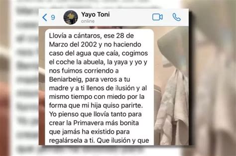 El emotivo mensaje de un abuelo a su nieta por su cumpleaños Siento