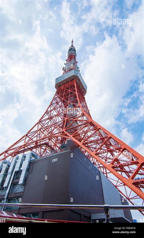 Tokyo Japan Famous Tokyo Tower Red Radio Tower And Landmark Monument