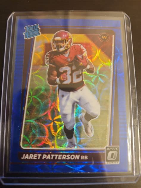 Donruss Optic Jaret Patterson Blue Scope Prizm Rated Rookie Rc