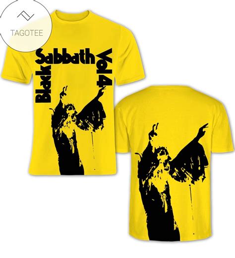 Official Black Sabbath Vol Album Cover Yellow Shirt Myteashirts