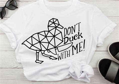 Don T Duck With Me Geometric Design Svg Graphic By Syedafatematujjuhura · Creative Fabrica