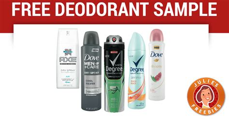 Free Spray Deodorant Samples - Julie's Freebies