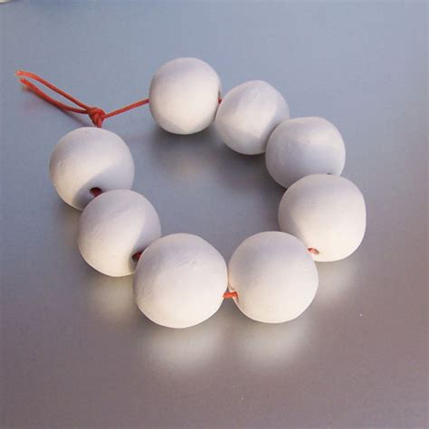 Unglazed White Earthenware Ceramic Beads Bisque Beads Etsy