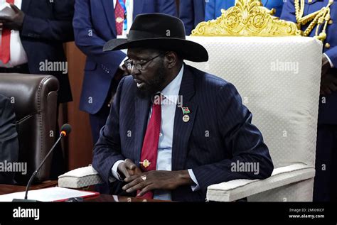 Juba South Sudan 03rd Feb 2023 South Sudanese President Salva Kiir