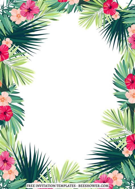 Download Now Free Printable 7 Tropical Oasis Canva Birthday