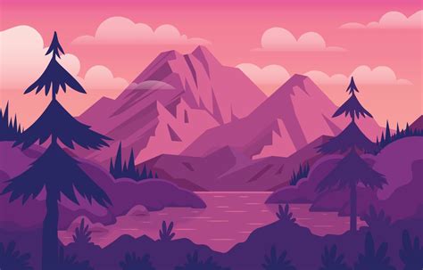 Purple Monochromatic Nature Landscape Background 23059405 Vector Art at Vecteezy