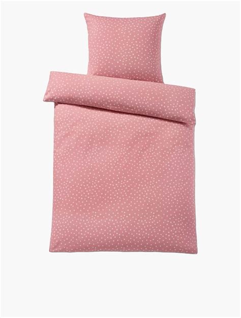 Myrunway Shop Tchibo Pink And White Polka Dots Flannelette Duvet Set