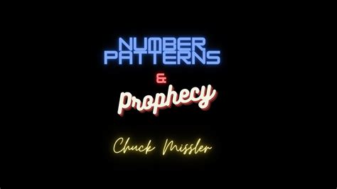 Number Patterns Prophecy Chuck Missler Youtube