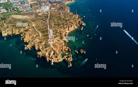 Aerial view from Ponta da Piedade in Lagos, Portugal Stock Photo - Alamy