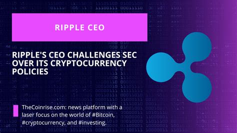 Ripple Ceo Slams Sec For Its Crypto Policies