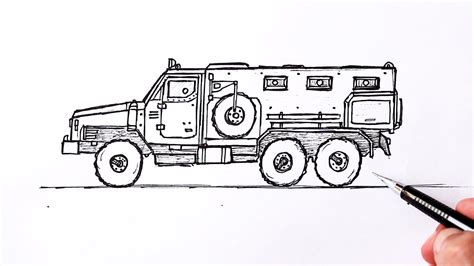 How To Draw A Military Vehicle Easy Taurus Art Youtube