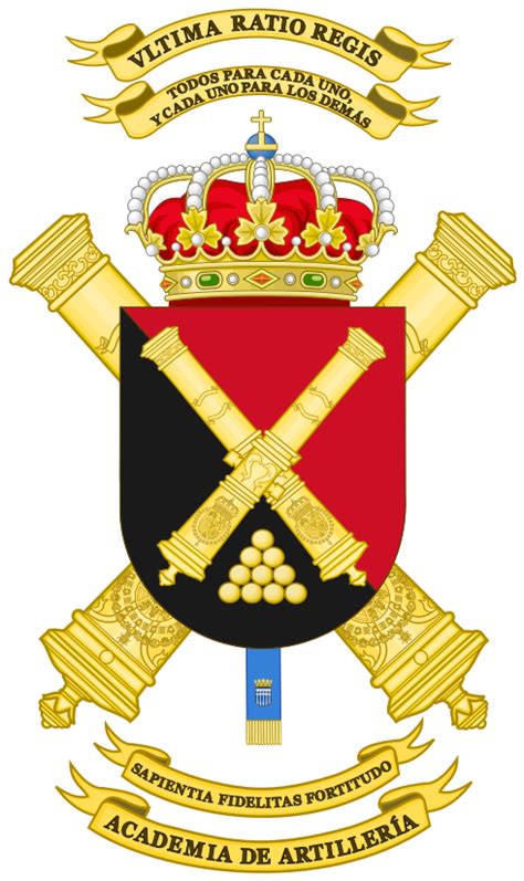 Coat Of Arms Of The Spanish Artillery Academy Svg Escudo Nobiliario