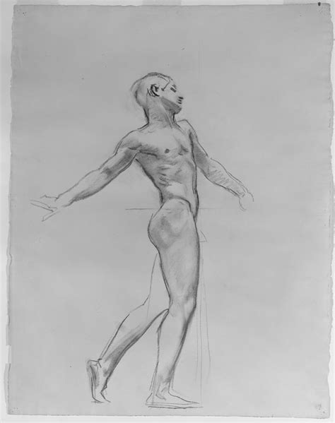 Study Of Male Nude For Apollo And The Muses Museum Of Fine Arts