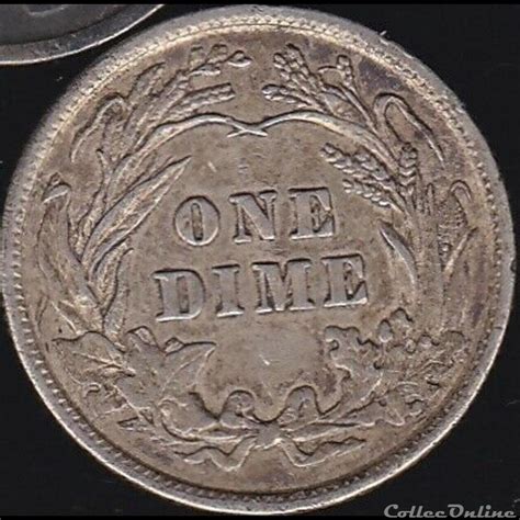 1901 Dime Monnaies Monde États Unis Dimes 1892 1916 Barber