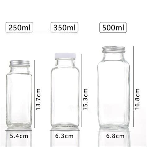 Hot Selling Ml Ml Ml Ml French Square Round Glass Juice