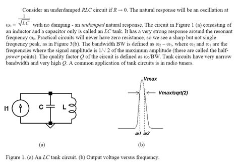 2 Calculate The Resonant Frequency Of The Lc Tank In