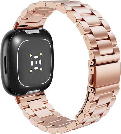 Moko Bracelet En M Tal Compatible Avec Fitbit Versa Versa Sense