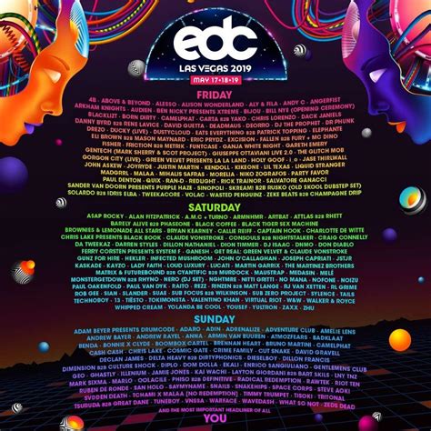 Insomniac Unveils Edc Lineup A Ap Rocky Steve Aoki Ti Sto Deadmau