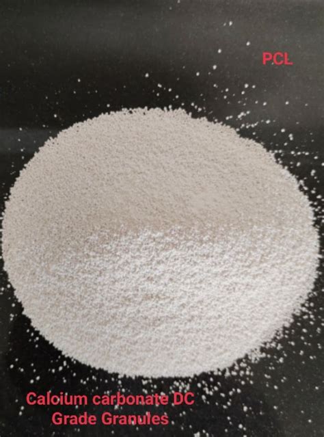 Calcium Carbonate DC Grade Granules Packaging Type Plastic Bags At