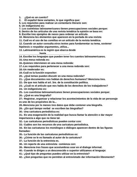 DOCX Español Sec Cuestionarios DOKUMEN TIPS